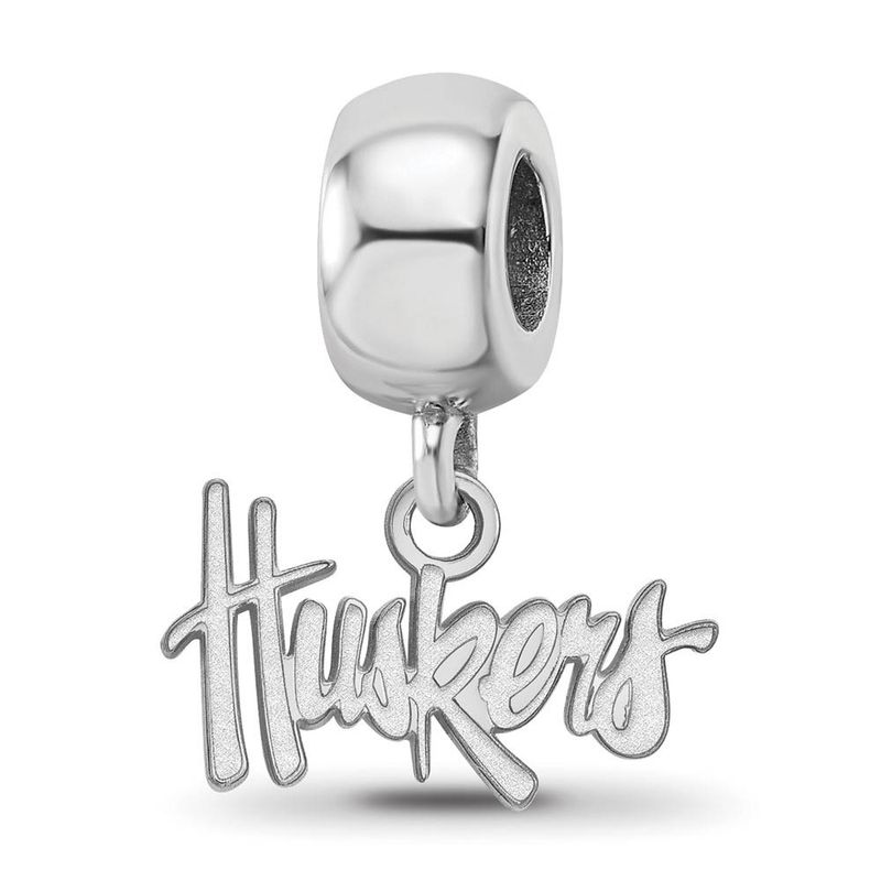 Sterling Silver University Of Nebraska Xs Dangle Bead Charm